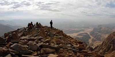 From the top of Jabel Um Adami the highest point of Jordan